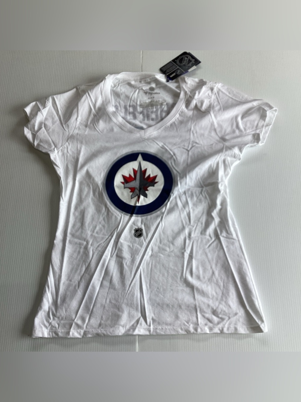 Women's Winnipeg Jets Mark Scheifele White Medium Authentic Name Number T Shirt